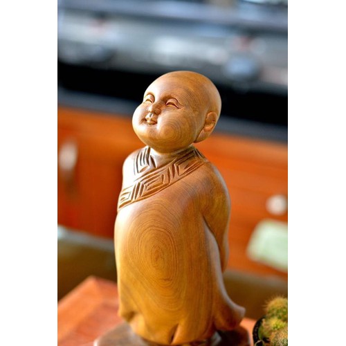 Combo 3 Tượng Vạn Sự Tùy Duyên Gỗ Bách Xanh